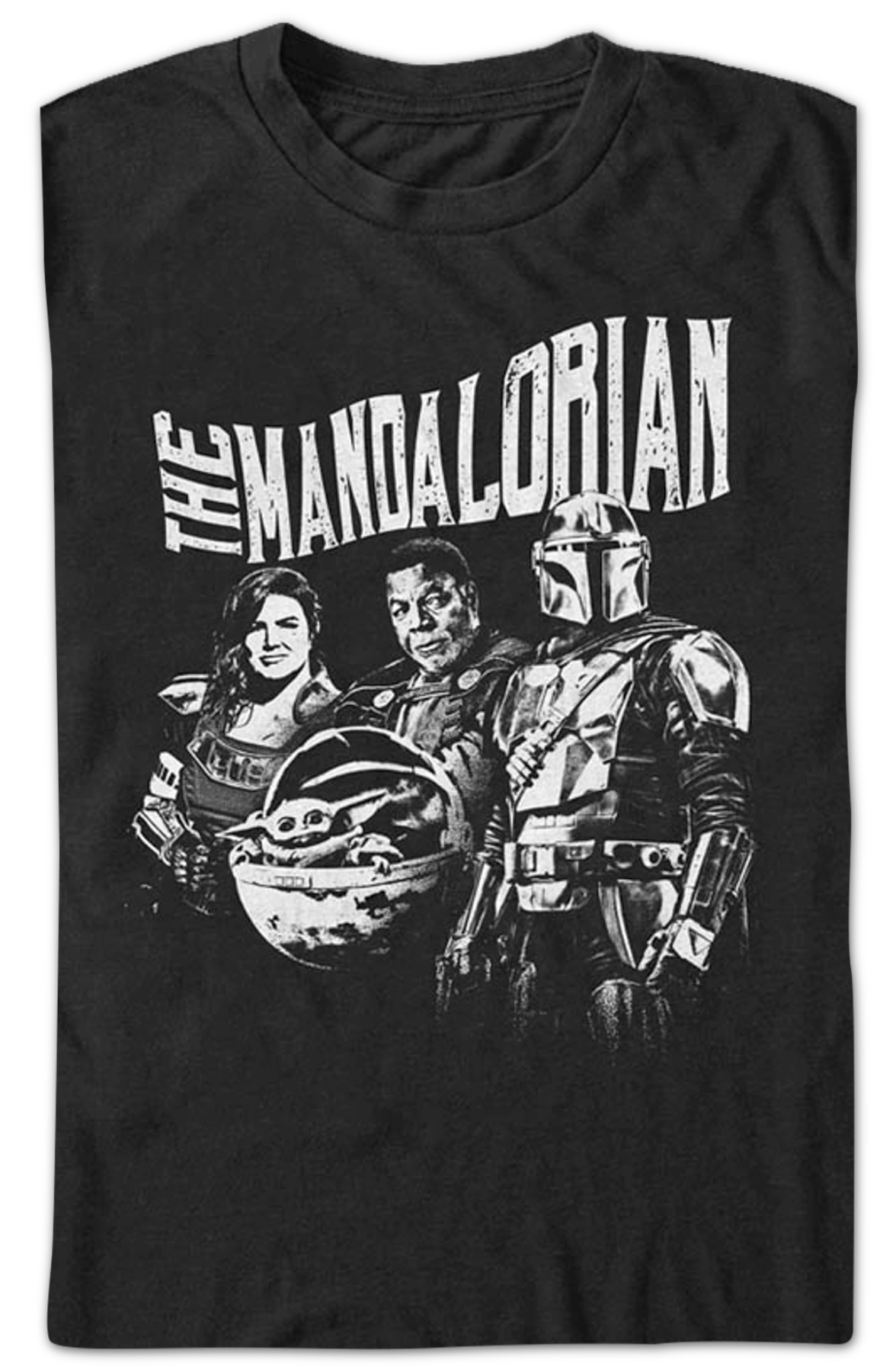 The Mandalorian Black And White Star Wars T-Shirt