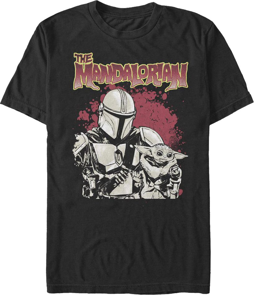 The Mandalorian Bounty Hunter And Child Star Wars T-Shirt