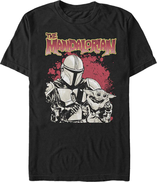 The Mandalorian Bounty Hunter And Child Star Wars T-Shirt