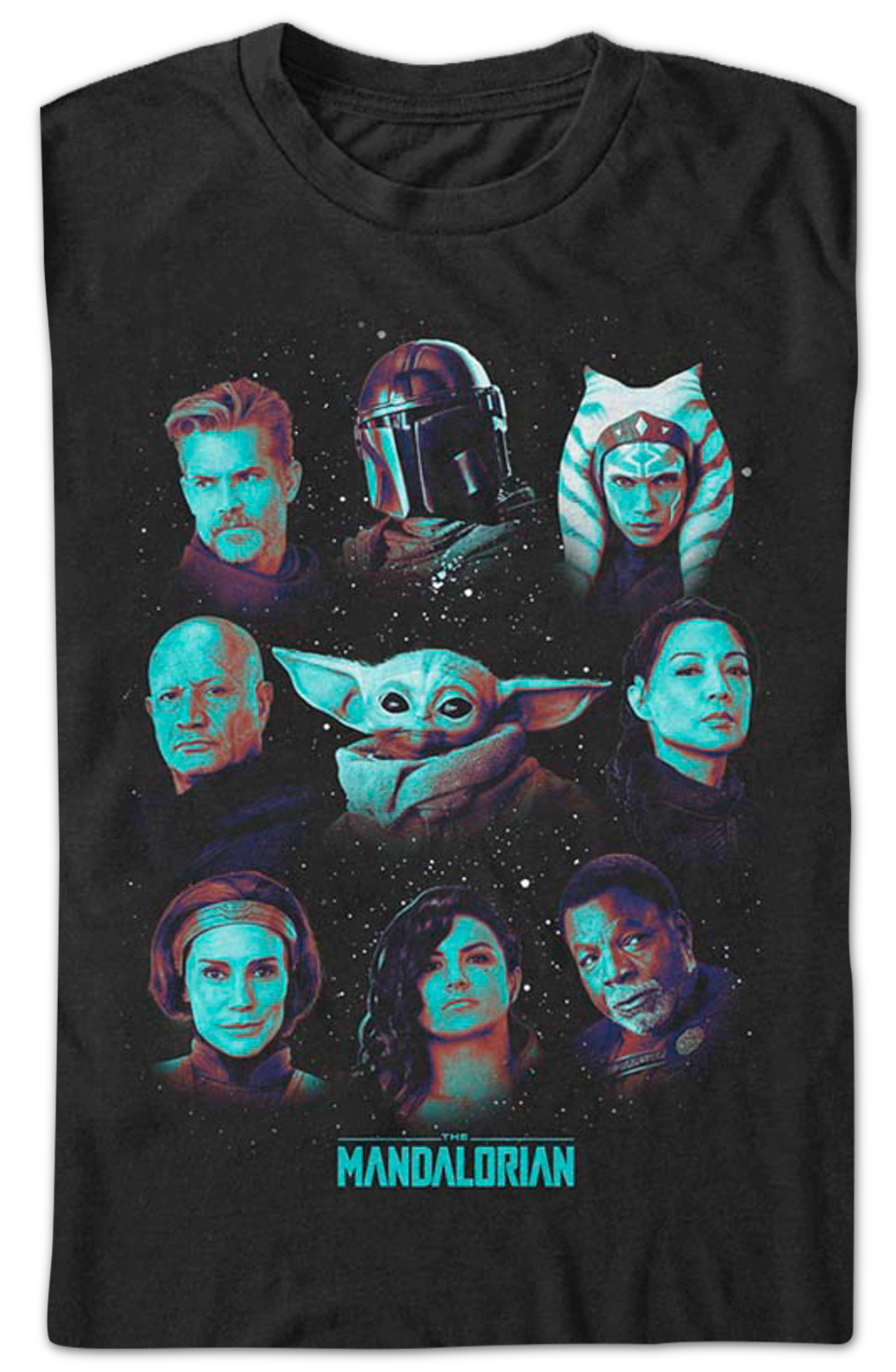 The Mandalorian Galaxy Collage Star Wars T-Shirt