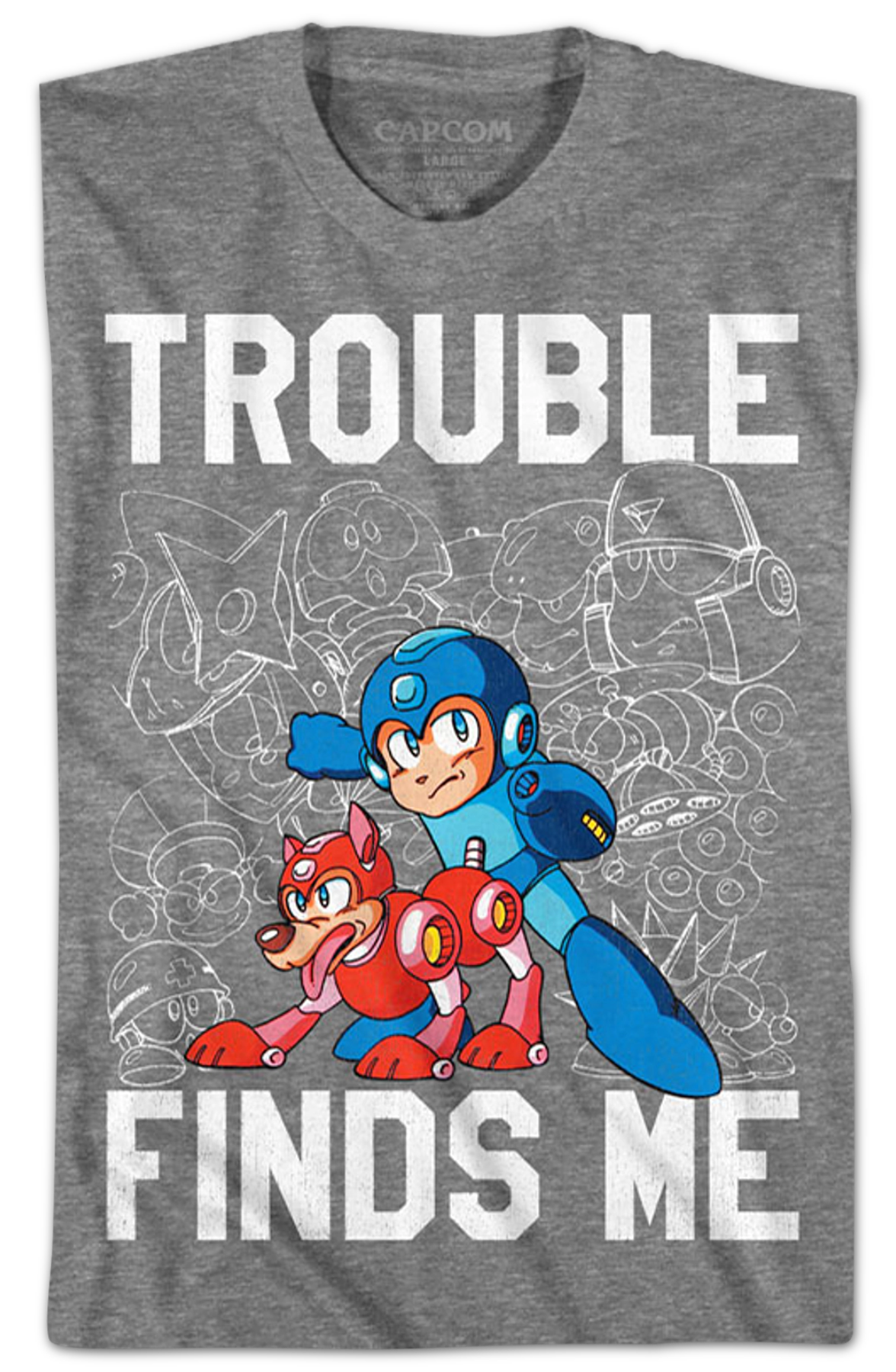 Trouble Finds Me Mega Man T-Shirt