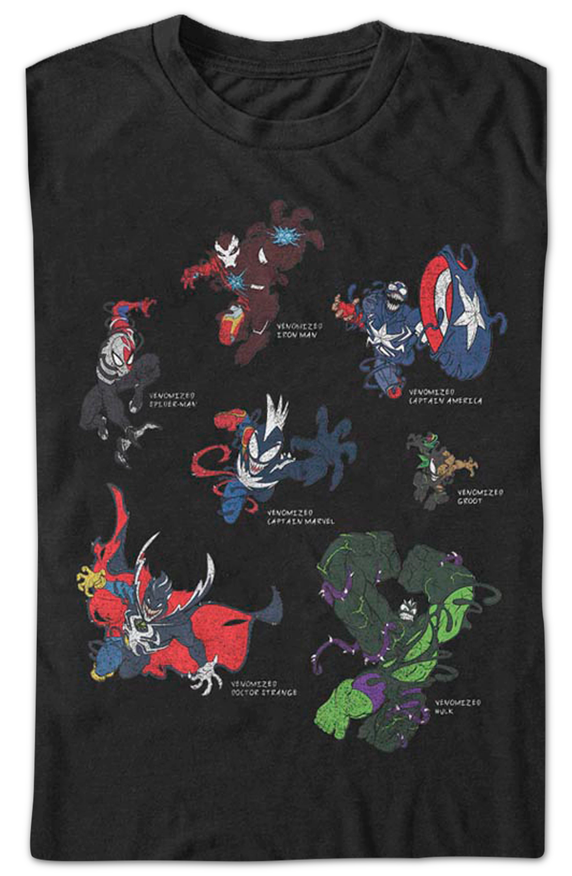 Venomized Heroes Marvel Comics T-Shirt
