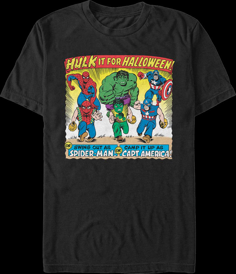 Vintage Avengers Halloween Costumes Ad Marvel Comics T-Shirt