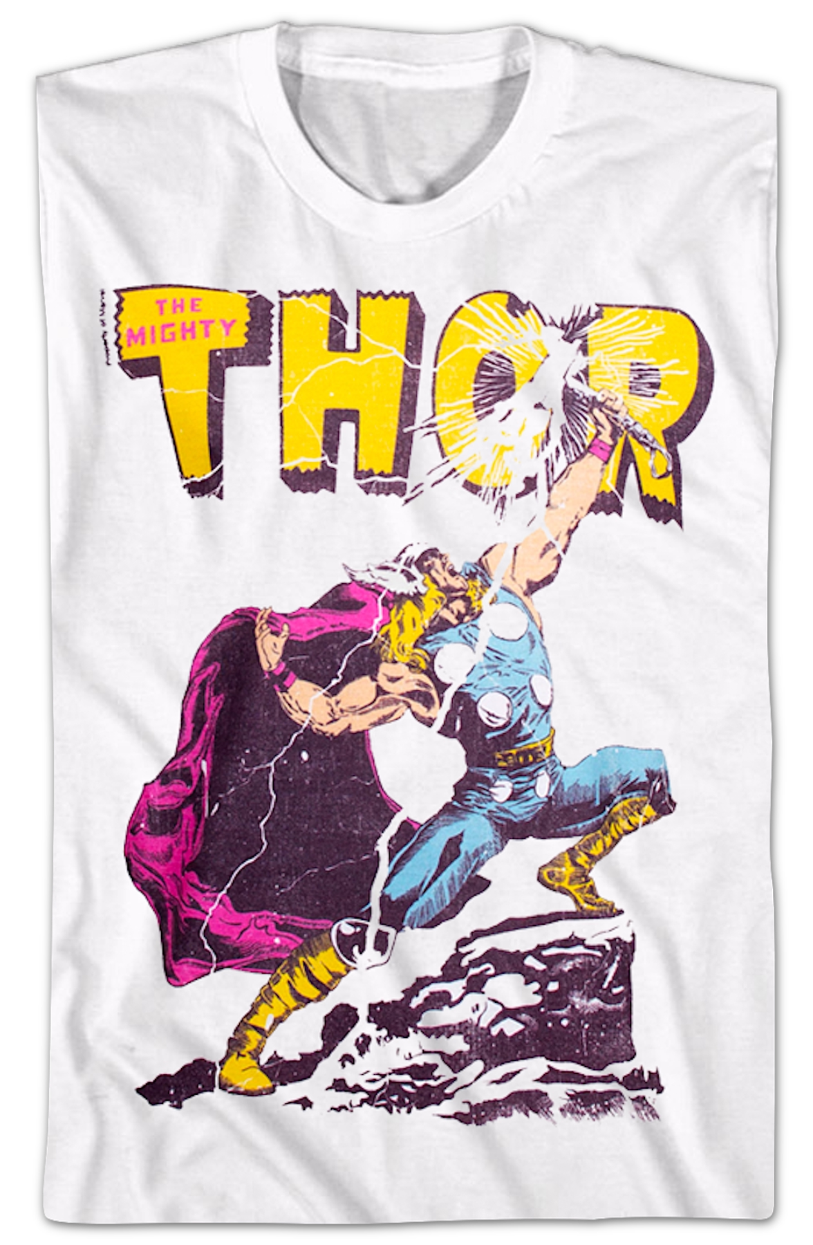 Vintage Lightning Strike Thor Marvel Comics T-Shirt