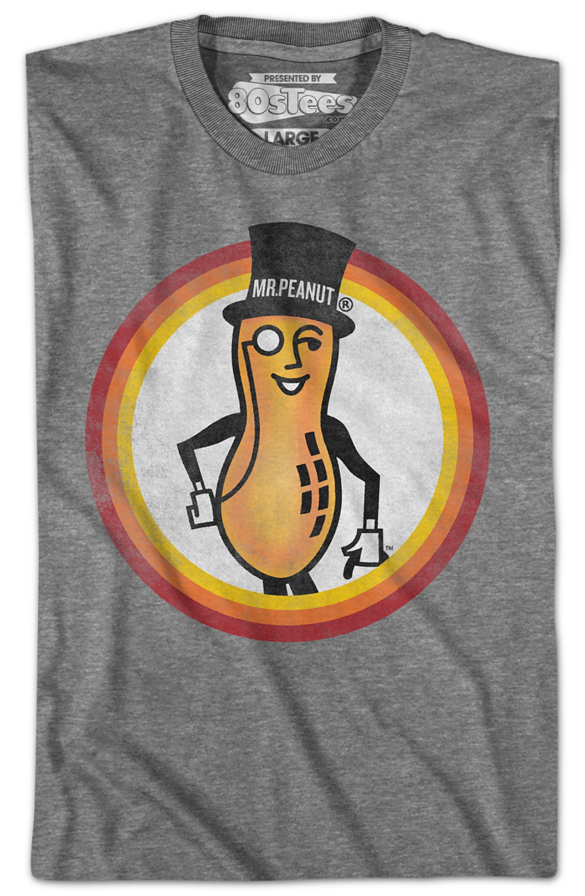 Vintage Mr. Peanut Circle Planters T-Shirt