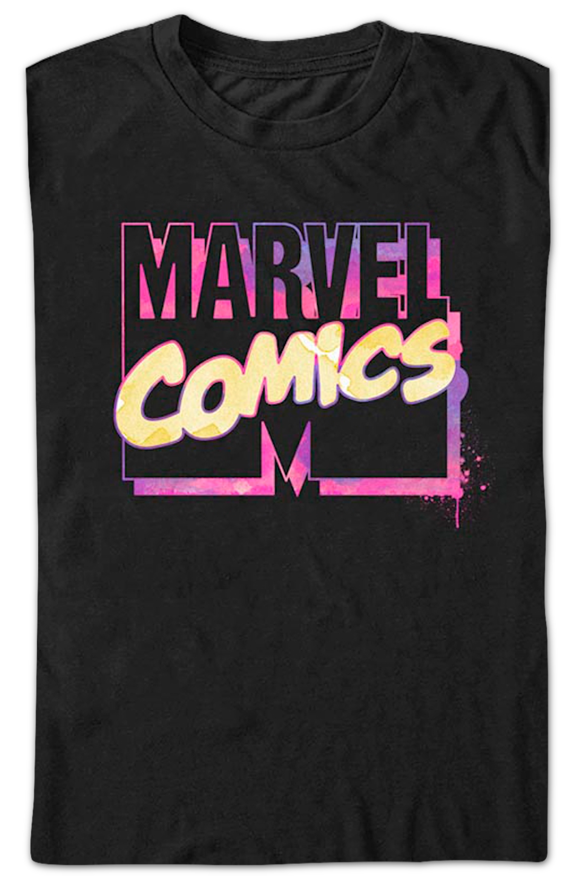 Watercolor Logo Marvel Comics T-Shirt