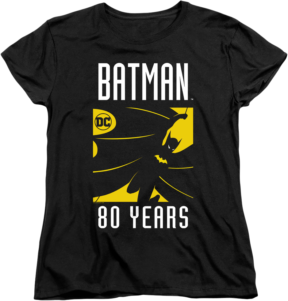 Womens 80 Years Batman Shirt