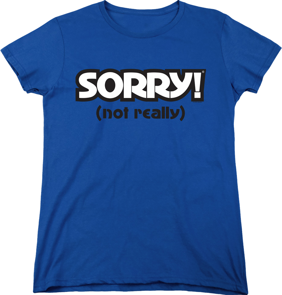 Womens Blue Sorry Shirt