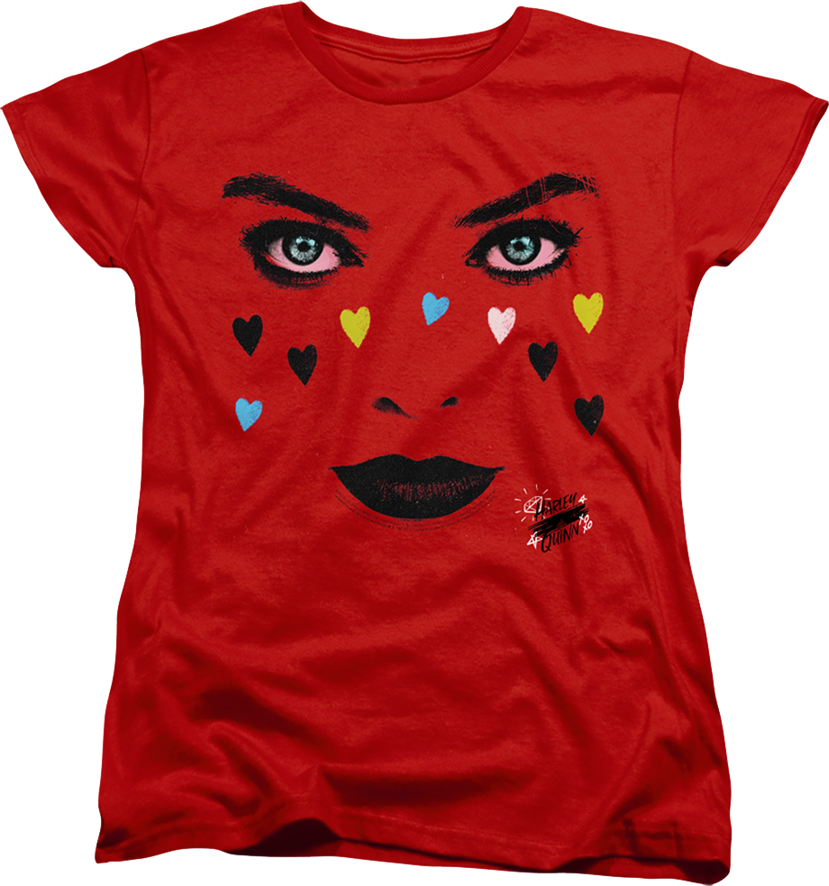 Womens Harley Quinn Face Birds Of Prey Shirt
