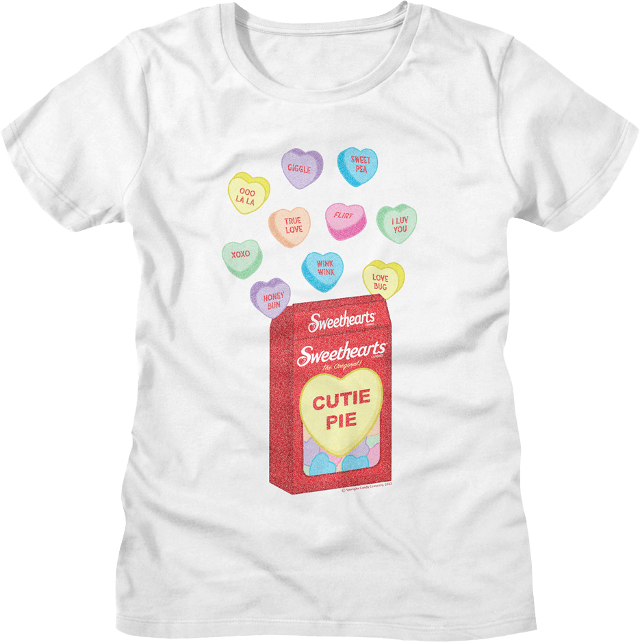 Womens Heart-Shaped Candy Sweethearts Shirt