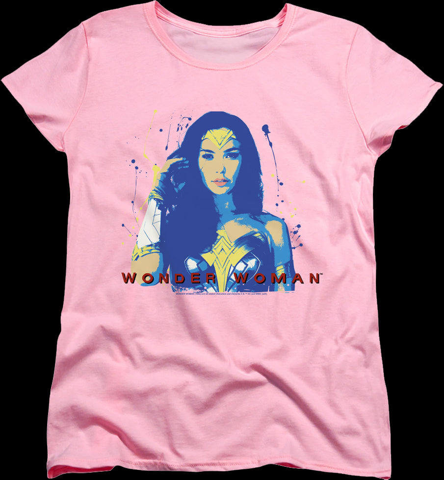 Womens Painting Wonder Woman Shirt