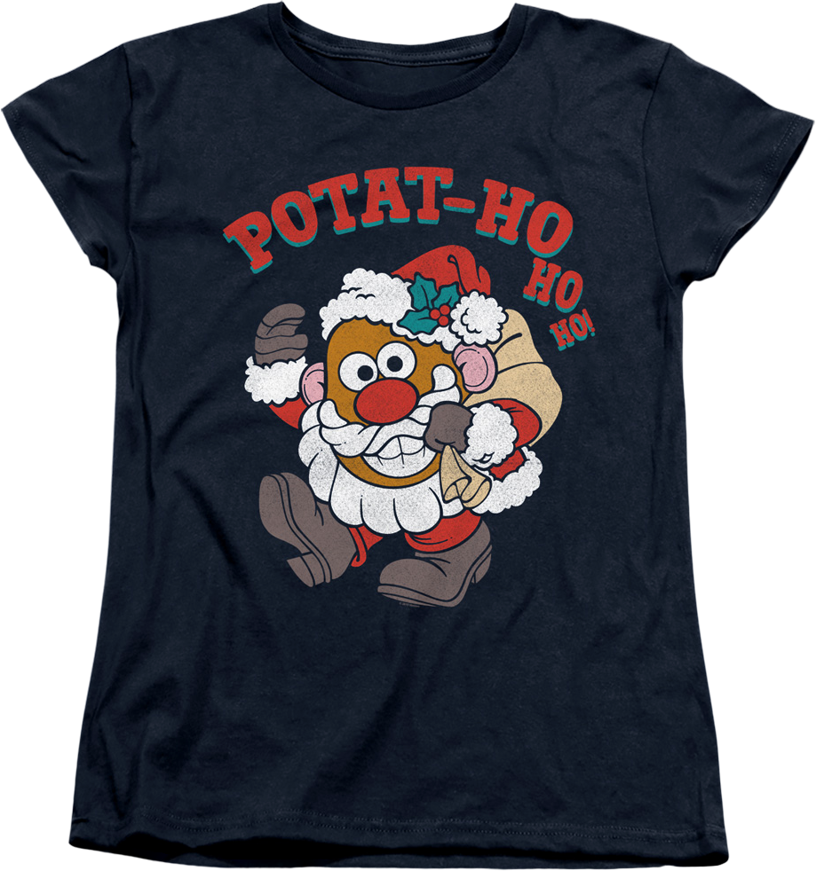 Womens Potat-Ho-Ho-Ho Mr. Potato Head Shirt