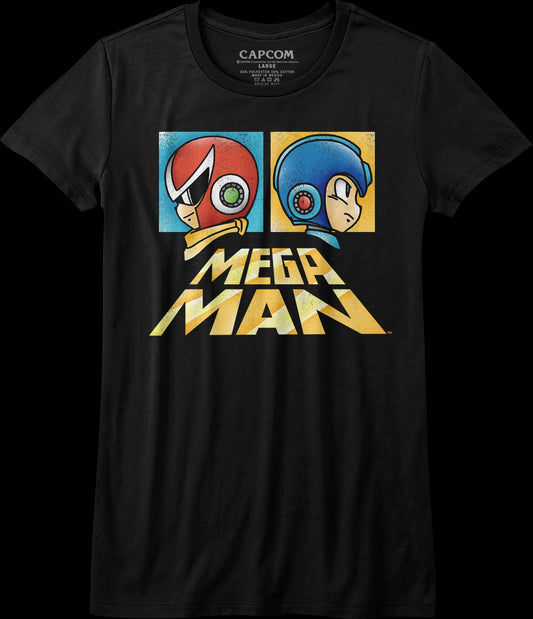 Womens Profiles Proto Man and Mega Man Shirt