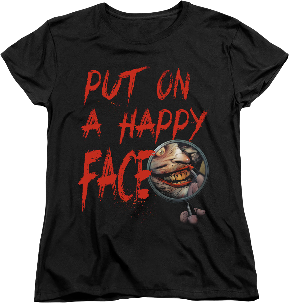 Womens The Joker Put On A Happy Face DC Comics Shirt