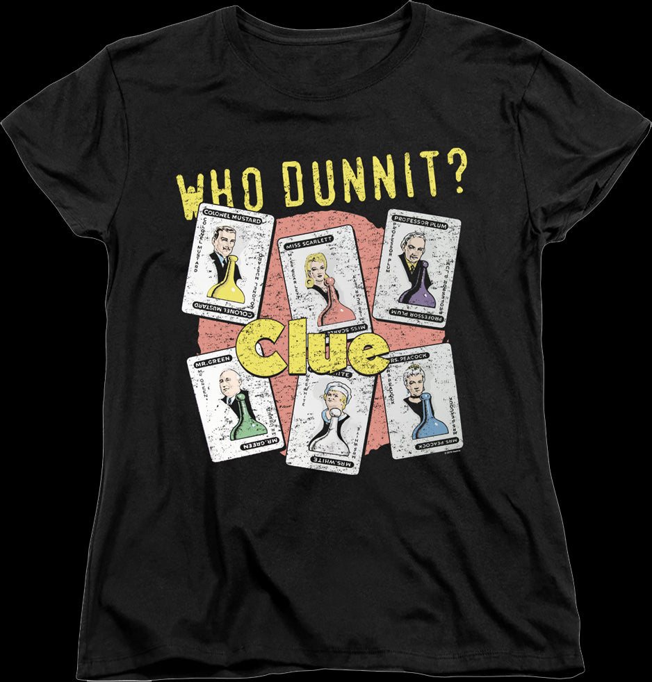 Womens Who Dunnit Clue Shirt