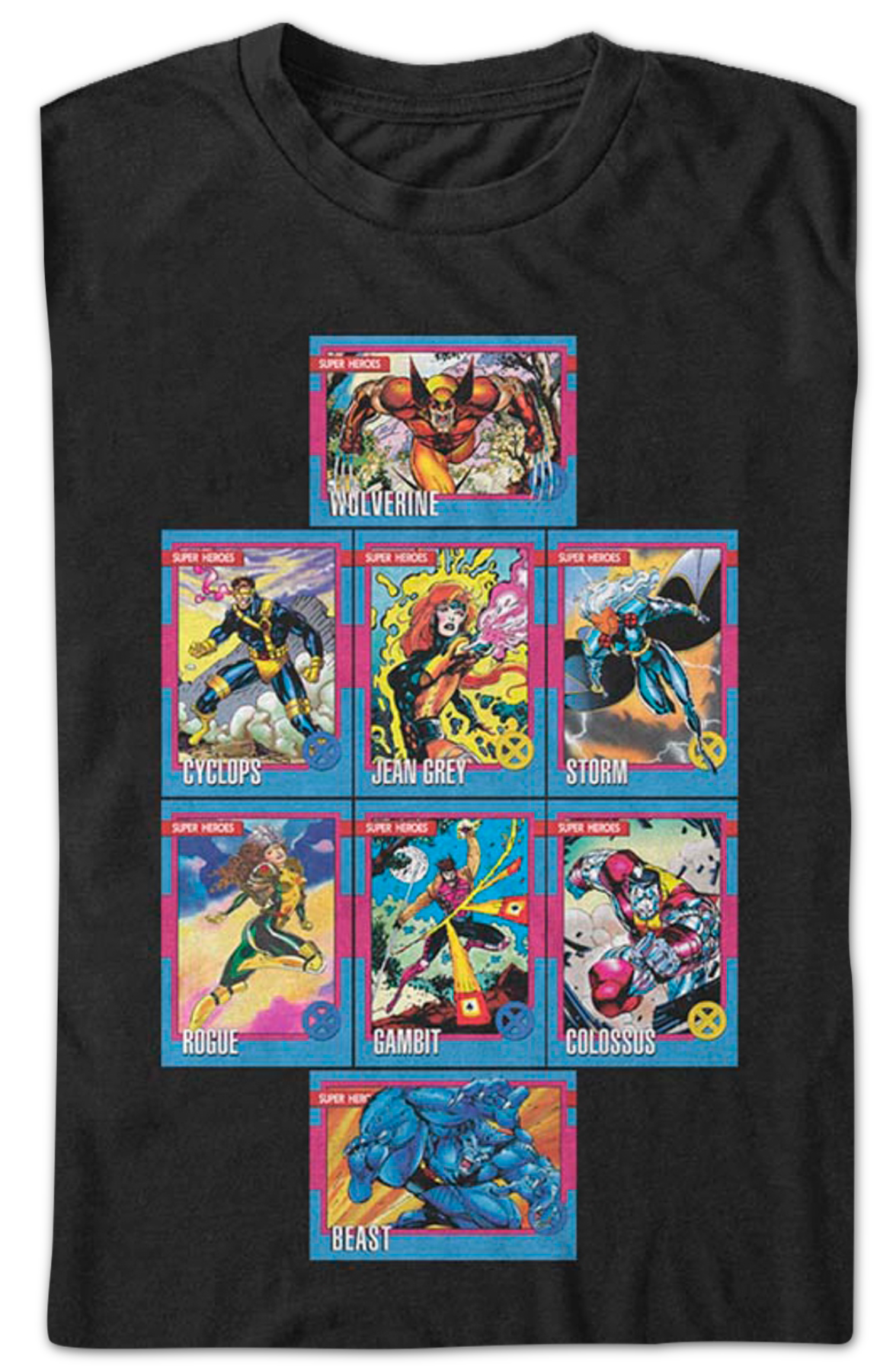 X-Men Trading Cards Marvel Comics T-Shirt