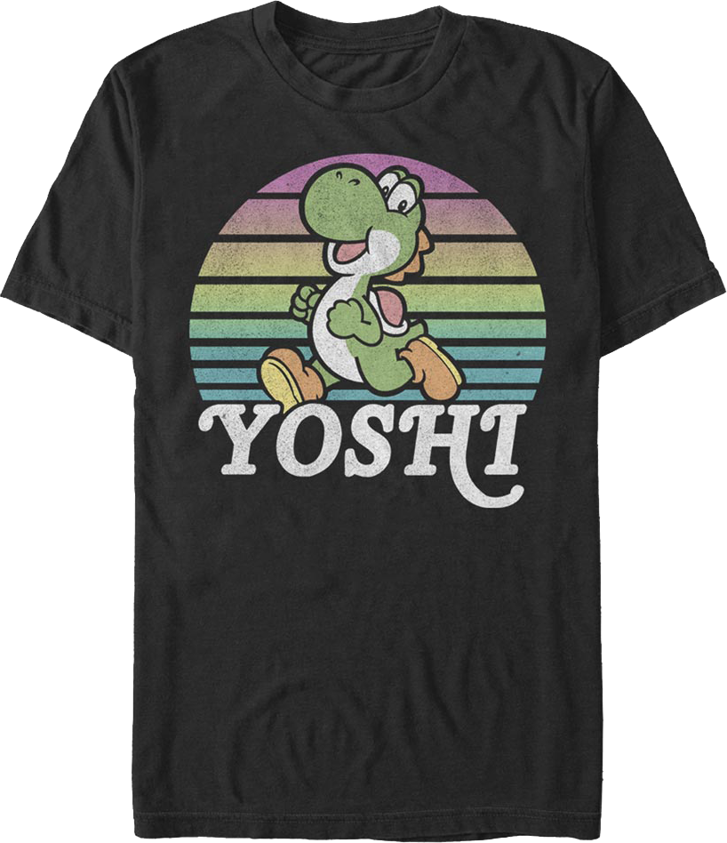 Yoshi Retro Stripes Super Mario Bros. T-Shirt