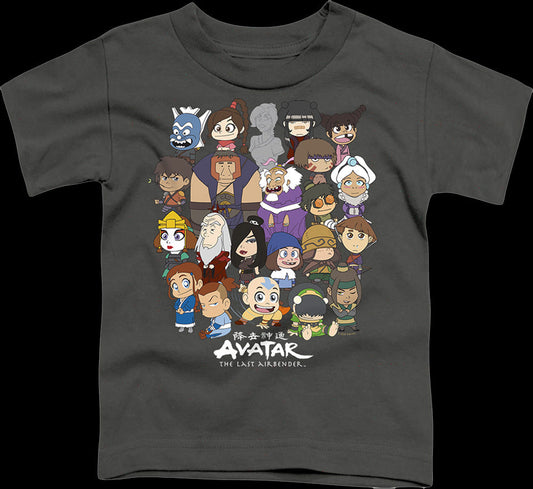 Youth Chibi Group Photo Avatar The Last Airbender Shirt