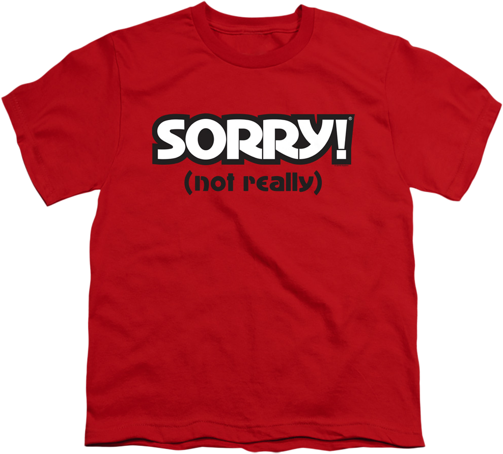 Youth Red Sorry Shirt