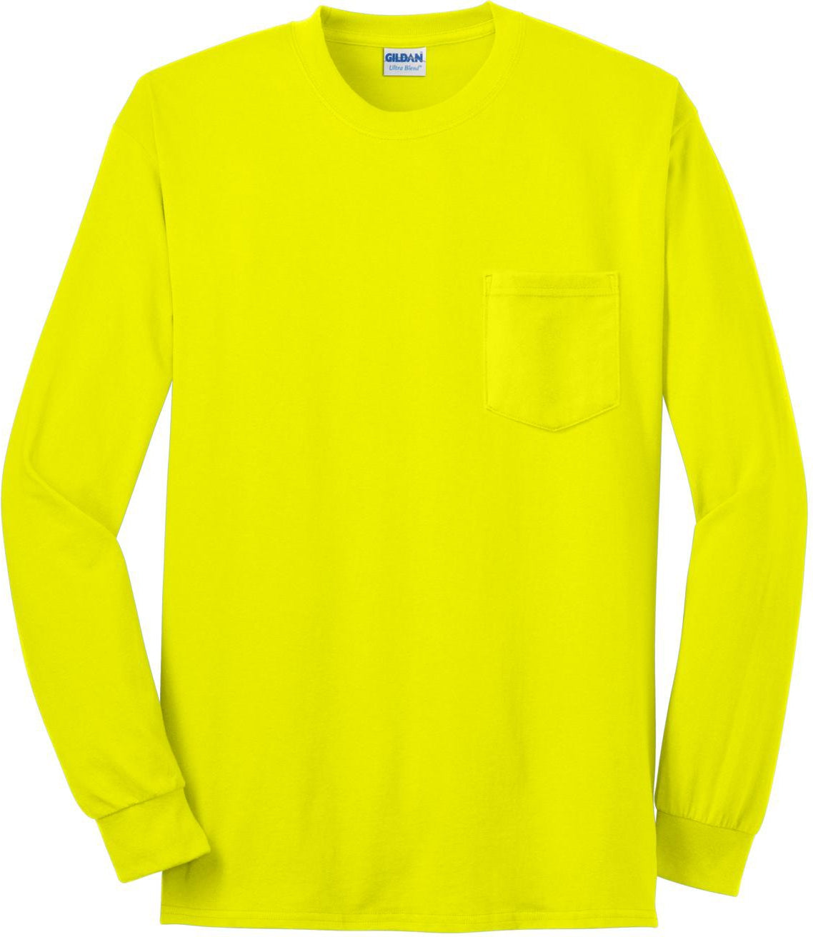 Gildan Ultra Cotton 100% Cotton Long Sleeve T-Shirt with Pocket