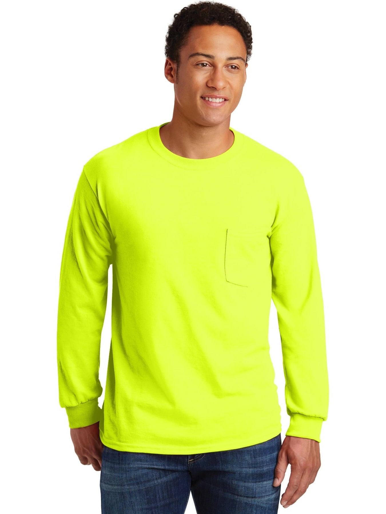Gildan Ultra Cotton 100% Cotton Long Sleeve T-Shirt with Pocket