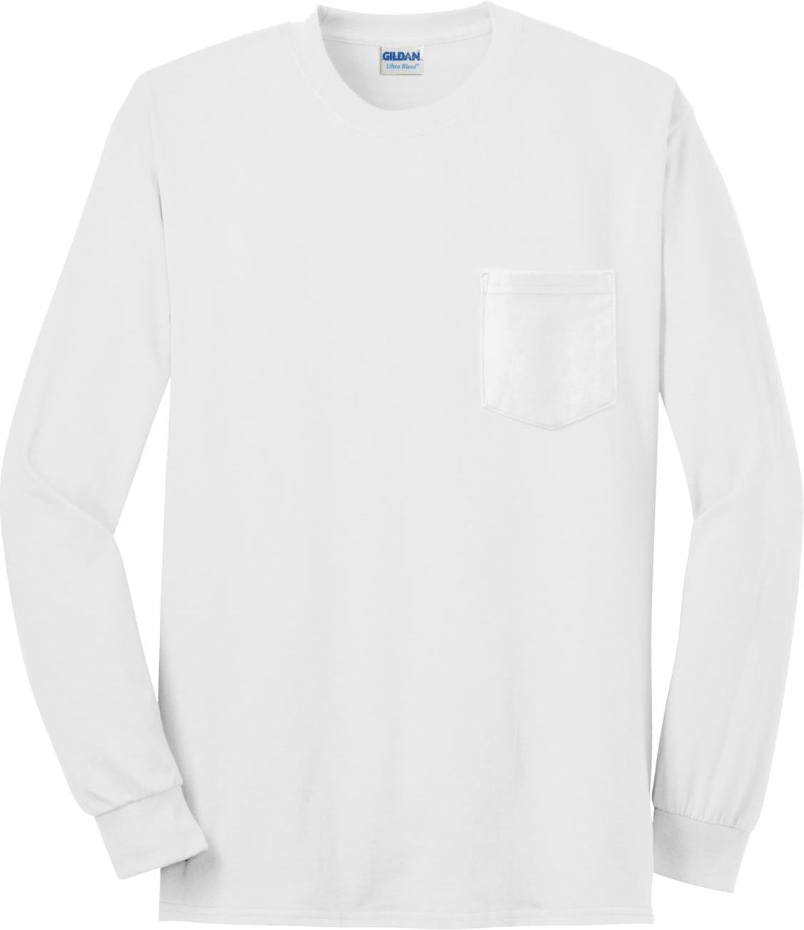 Gildan Ultra Cotton 100% Cotton Long Sleeve T-Shirt with Pocket