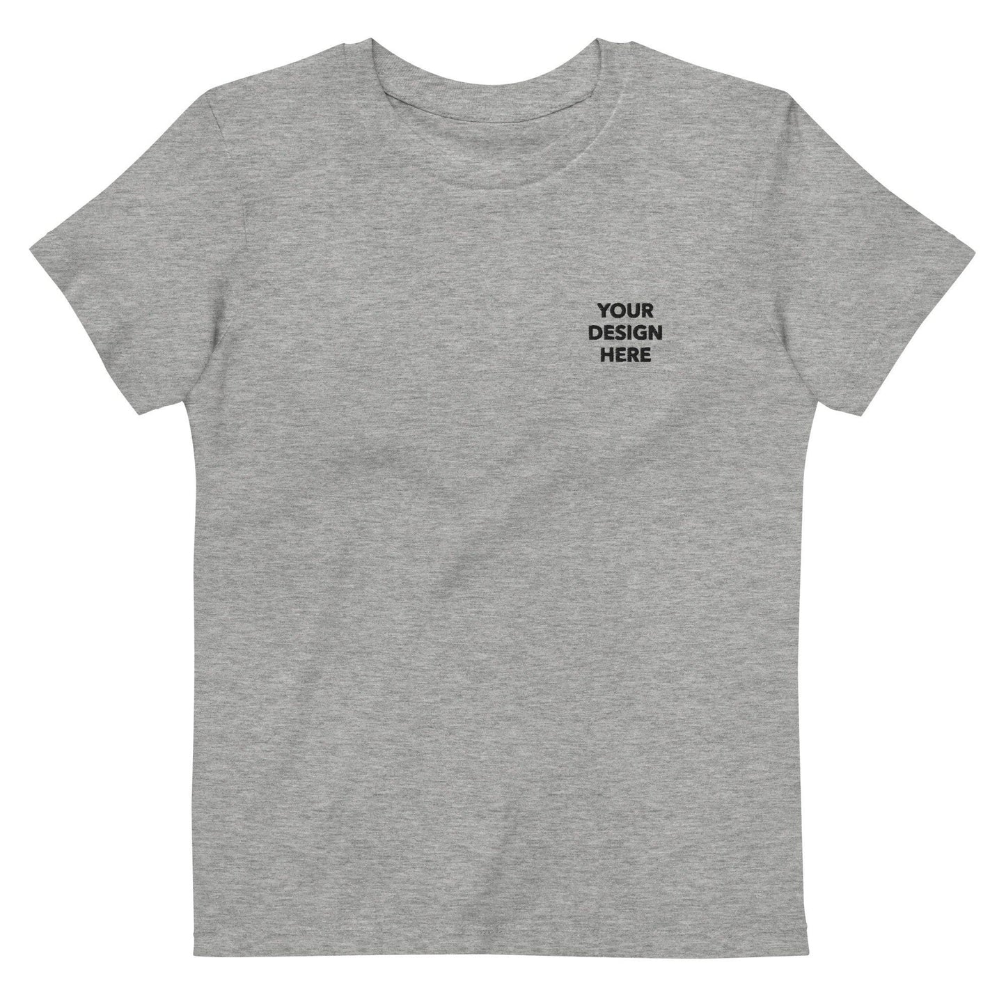 Personalized Embroidered Organic Cotton Kids T-Shirt, Customized Logo Kids T-Shirt, With Your Own Text or Design, Handmade Custom Kids Shirt