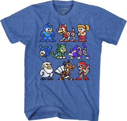 8-Bit Cast Mega Man T-Shirt