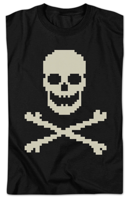 8-Bit Skull And Crossbones T-Shirt