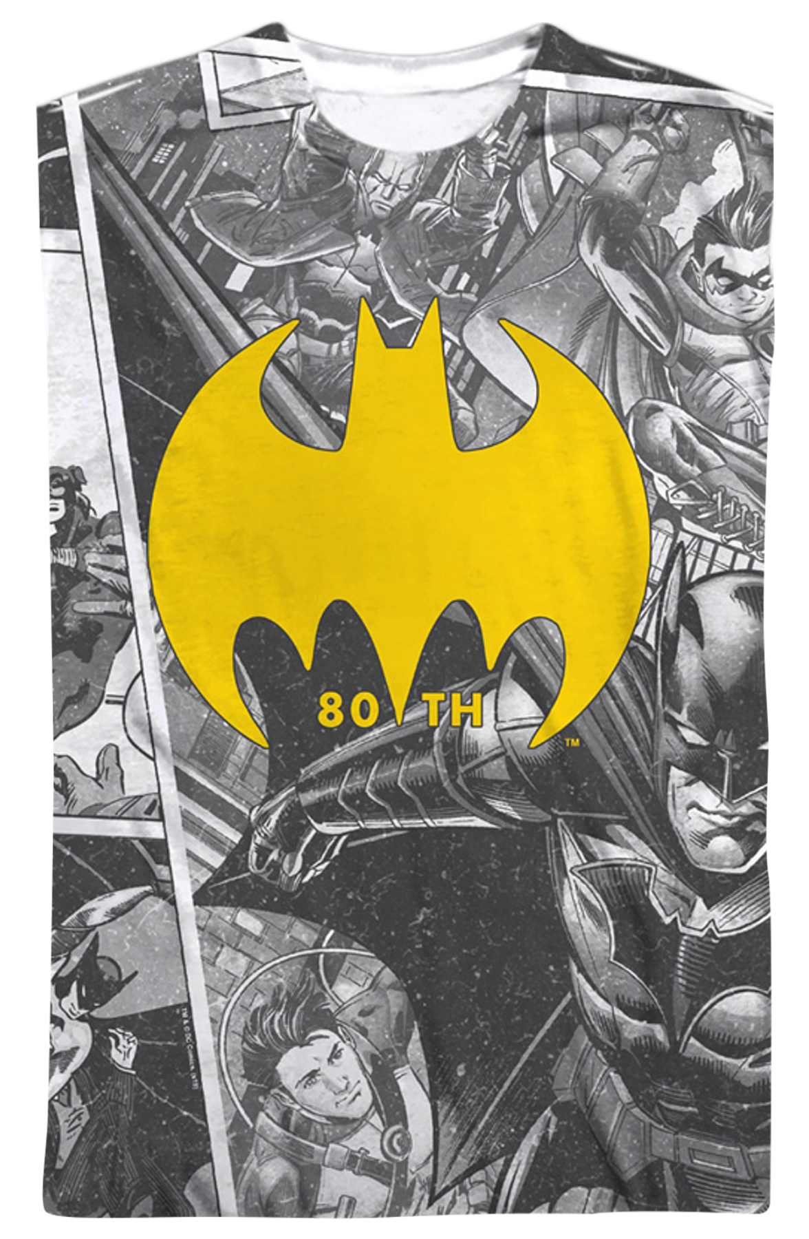 80th Anniversary Collage Batman T-Shirt