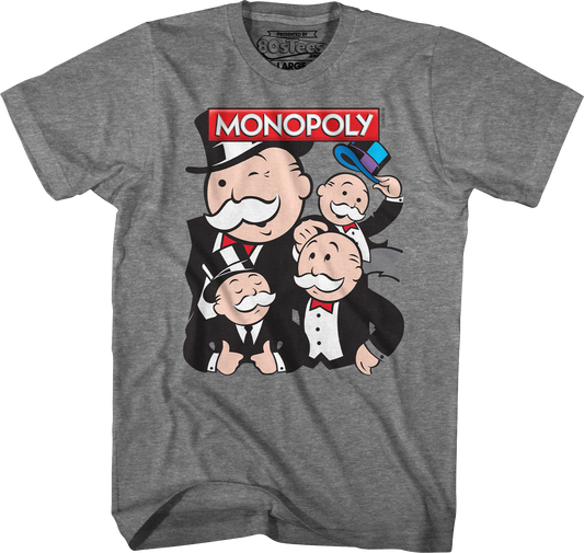 Rich Uncle Pennybags Collage Monopoly T-Shirt