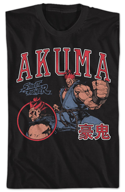 Akuma Varsity Collage Street Fighter T-Shirt