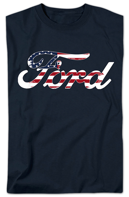 American Flag Logo Ford T-Shirt