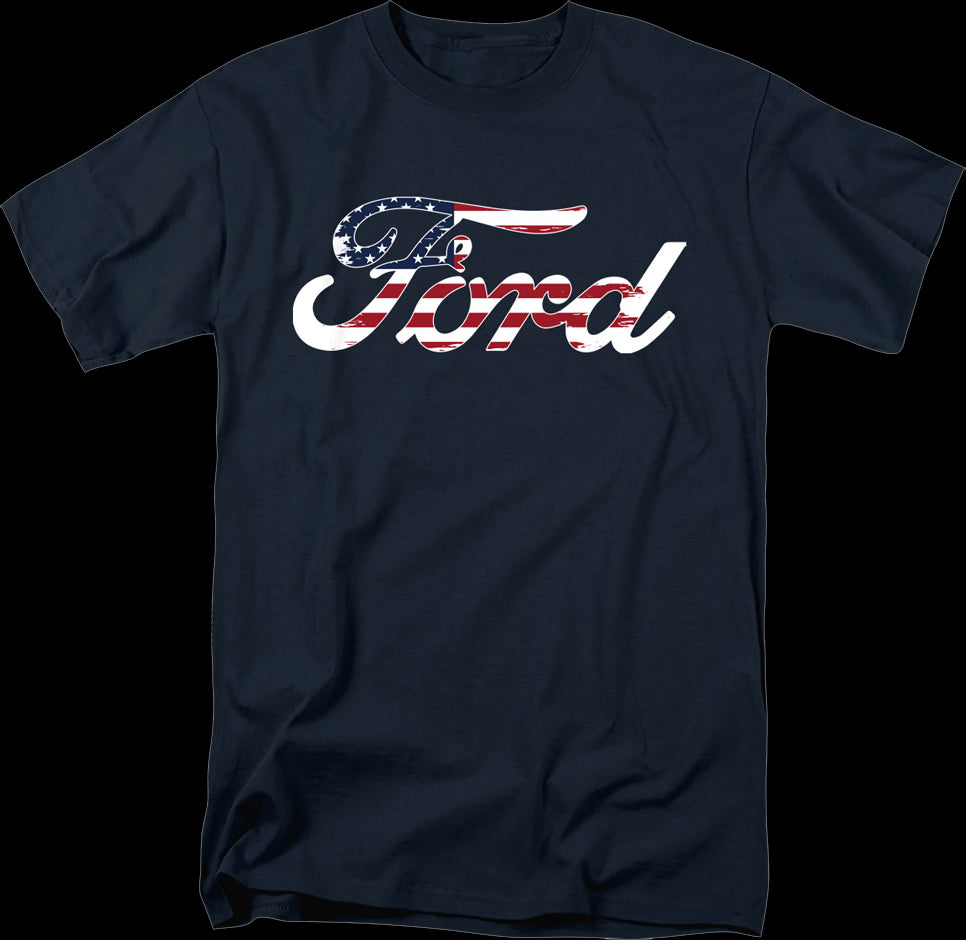American Flag Logo Ford T-Shirt