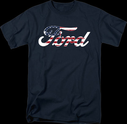 American Flag Logo Ford T-Shirt