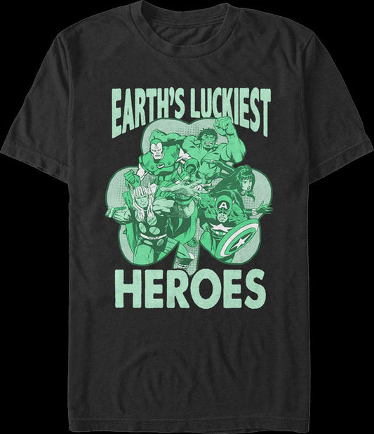 Avengers Earth's Luckiest Heroes Marvel Comics T-Shirt