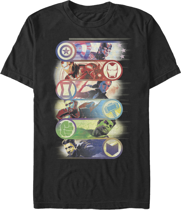 Avengers Logos Marvel Comics T-Shirt