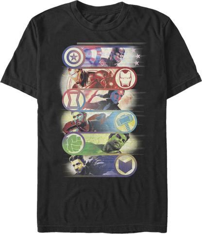 Avengers Logos Marvel Comics T-Shirt