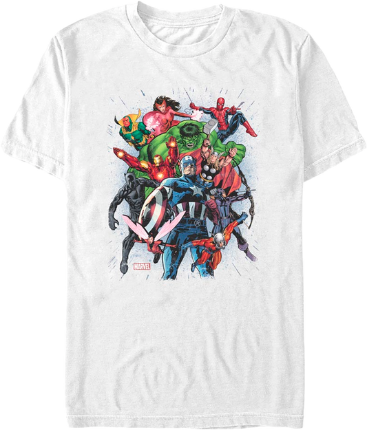 Avengers Team Action Poses Marvel Comics T-Shirt