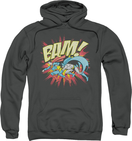 Bam Batman and Superman DC Comics Hoodie