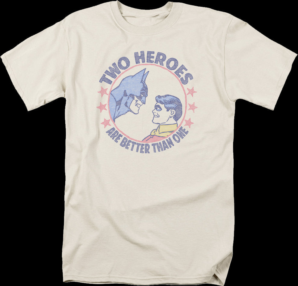 Batman And Robin Two Heroes Are Better Than One DC Comics T-Shirt