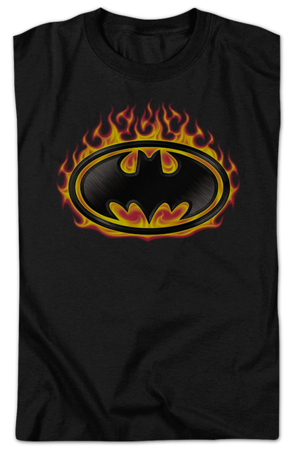 Batman Fire Logo DC Comics T-Shirt