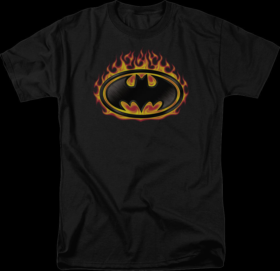 Batman Fire Logo DC Comics T-Shirt