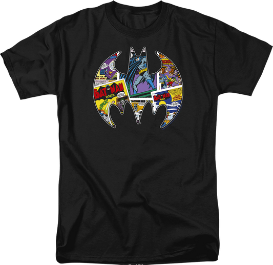 Batman Logo Collage DC Comics T-Shirt