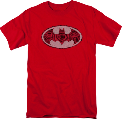 Batman Red Rose Logo DC Comics T-Shirt