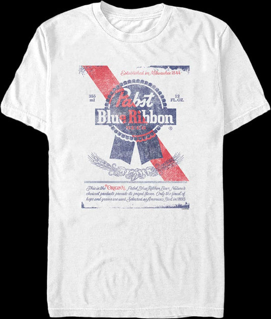 Beer Can Label Pabst Blue Ribbon T-Shirt