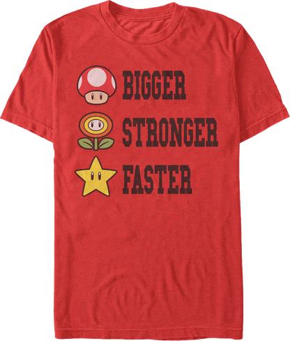 Bigger Stronger Faster Super Mario Bros. T-Shirt