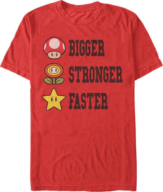 Bigger Stronger Faster Super Mario Bros. T-Shirt