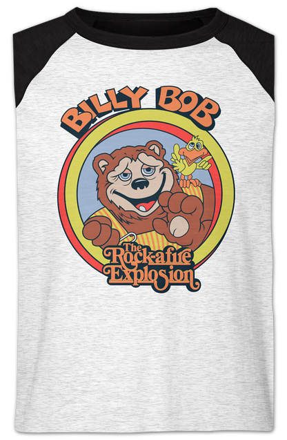 Billy Bob Rock-afire Explosion Raglan Baseball Shirt