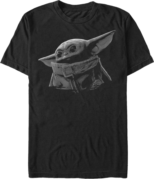 Black And White The Child Star Wars The Mandalorian T-Shirt